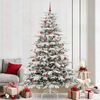 vidaXL Artificial Hinged Christmas Tree White 240 cm PE and PVC