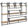 vidaXL Wall Shelf Set 6 pcs Artisan Oak 100 x 25 x 30 cm