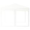 vidaXL Folding Party Tent with Sidewalls White 3x3 m