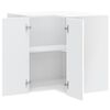 vidaXL Kitchen Wall Corner Cabinet Lucca White Engineered Wood