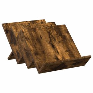 vidaXL Magazine Rack Smoked Oak 53 x 40 x 28.5 cm Engineered Wood