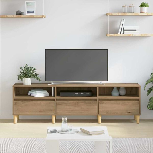 vidaXL TV Cabinet Artisan Oak 150 x 30 x 45 cm Engineered Wood