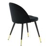 Venture Home Dining Chairs 2 pcs Velvet Velvet Black and Brass