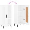 vidaXL Sideboard High Gloss White 34.5x34x90 cm Engineered Wood