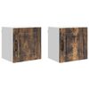 vidaXL Wall Cabinet PORTO 2 pcs Smoked Oak Engineered Wood