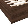 vidaXL Bed Frame with Drawers without Mattress Brown Oak 135x190 cm Double