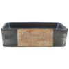 vidaXL Countertop Basin Black and Brown Rectangular 46x35.5x13 cm Ceramic
