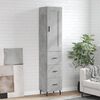 vidaXL Highboard Concrete Grey 34.5x34x180 cm Engineered Wood