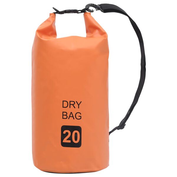 vidaXL Dry Bag Orange 20 L PVC