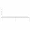 vidaXL Metal Bed Frame without Mattress with Headboard White 80x200cm