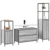 vidaXL Bathroom Furniture Set 3 pcs Grey Sonoma Engineered Wood