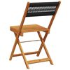 vidaXL Bistro Chairs 2 pcs Black Solid Wood Acacia and Rope