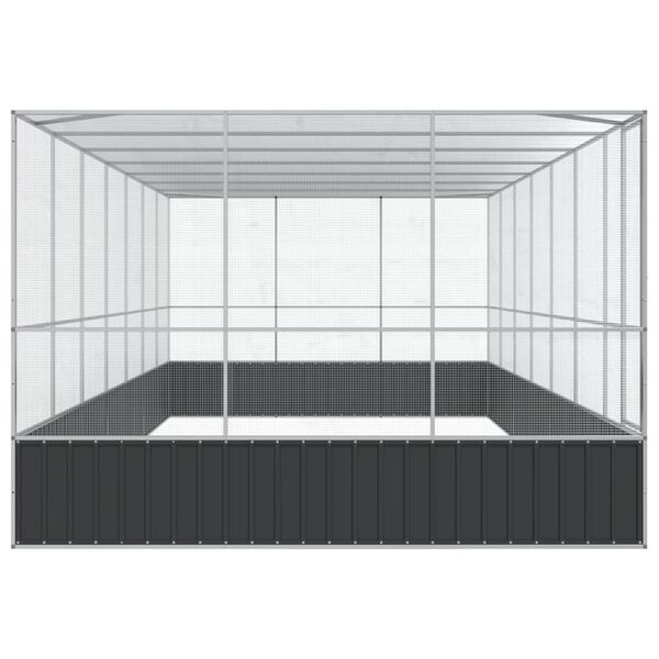 vidaXL Aviary with Extension Silver 725x307x212 cm Steel
