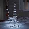 vidaXL LED Christmas Tree Cool White 71 x 71 x 184.5 cm Metal