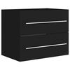 vidaXL Sink Cabinet Black 60x38.5x48 cm Engineered Wood