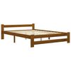 vidaXL Bed Frame without Mattress Honey Brown Solid Wood 140x200 cm (322008+2x321987)