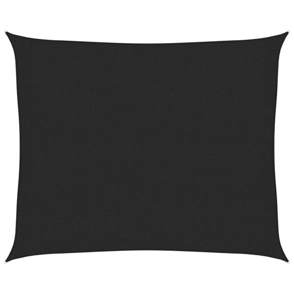 vidaXL Sunshade Sail 160 g/m² Black 2.5x3 m HDPE