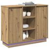 vidaXL LED Sideboard Artisan Oak 90 x 32 x 75 cm Engineered Wood