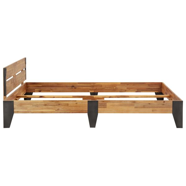 vidaXL Bed Frame without Mattress with Brushed Finish 120x200cm