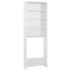 vidaXL Washing Machine Cabinet High Gloss White 64x24x190 cm
