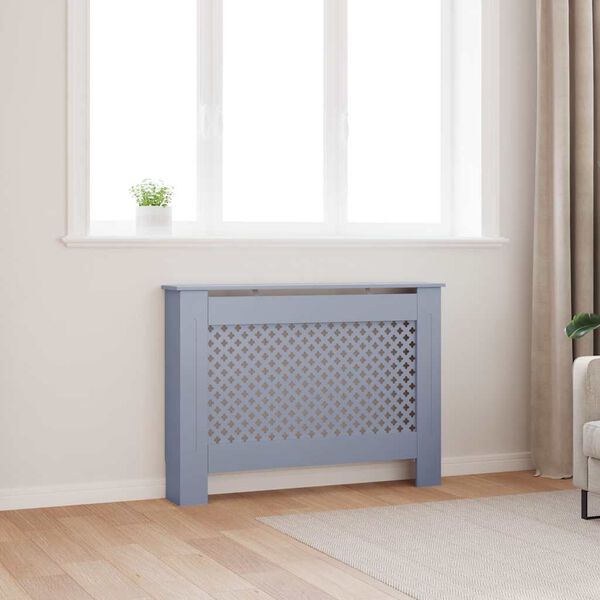 vidaXL Radiator Cover Anthracite 112x19x81.5 cm MDF