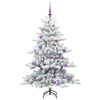 vidaXL Artificial Hinged Christmas Tree White 150 cm PVC and Steel