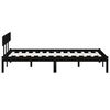 vidaXL Bed Frame without Mattress Black Solid Wood 160x200 cm
