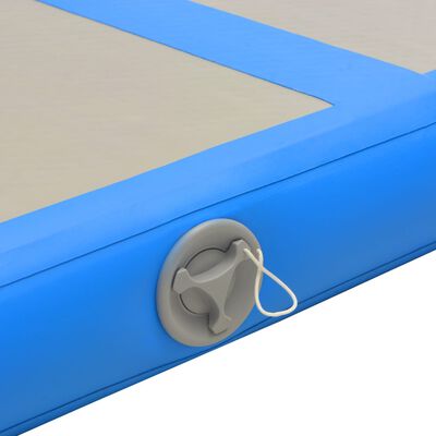 vidaXL Inflatable Gymnastics Mat with Pump 600x100x10 cm PVC Blue