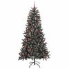 vidaXL Artificial Christmas Tree with 300 LEDs with Stand Green 210 cm