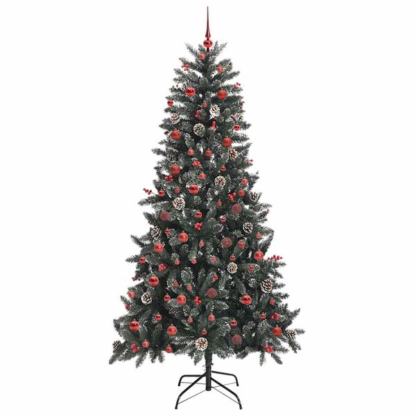 vidaXL Artificial Christmas Tree with 300 LEDs with Stand Green 210 cm