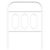 vidaXL Metal Replace Headboard White 75 cm