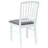 vidaXL Dining Chairs 2 pcs White 50 x 52.5 x 91 cm Solid Rubber Wood