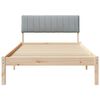 vidaXL Bed frame Brown and light grey 100 x 200 cm Solid pine wood