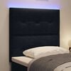 vidaXL LED Headboard with LED Strip Lights Black 100 cm Polyester