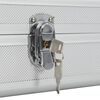 vidaXL Gun Case Silver 134x35x12 cm Aluminium