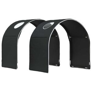vidaXL Bed Tunnel for Kids Loft Bed 2 pcs Black Polyester