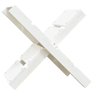 vidaXL Log Holder White 47x39.5x48 cm Solid Wood Pine