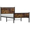 vidaXL Metal Bed Frame without Mattress Smoked Oak 100x190 cm