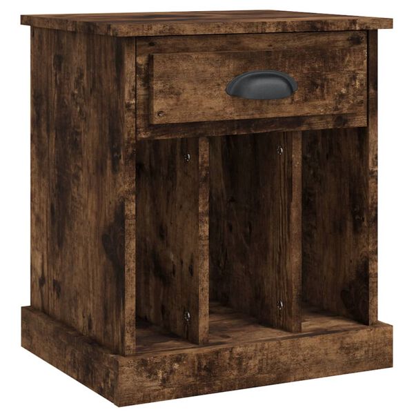 vidaXL Bedside Cabinet Smoked Oak 43x36x50 cm