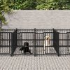 vidaXL Outdoor Dog Kennel Steel 18.77 m&sup2;