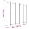 vidaXL 5-Panel Room Divider Anthracite 250x200 cm Fabric