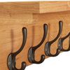 vidaXL Coat Rack 60x16x16 cm Solid Oak Wood