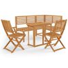 vidaXL 4 Piece Bistro Set Solid Acacia Wood