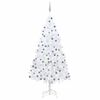 vidaXL Artificial Pre-lit Christmas Tree with Ball Set White 210 cm PVC