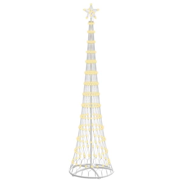 vidaXL LED Christmas Tree with Stand Warm White 70 x 70 x 250 cm Metal