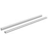 vidaXL Closet Rod 2 pcs Silver 664 x 15 x 29 mm Aluminium Alloy