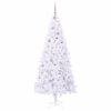 vidaXL Artificial Christmas Tree with Stand White 210 cm PVC and Steel