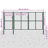 vidaXL Garden Gate Steel 400x150 cm Green