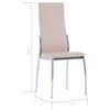 vidaXL Dining Chairs 4 pcs Cappuccino Faux Leather