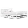 vidaXL Bed Frame without Mattress White Solid Pine Wood 160x200 cm